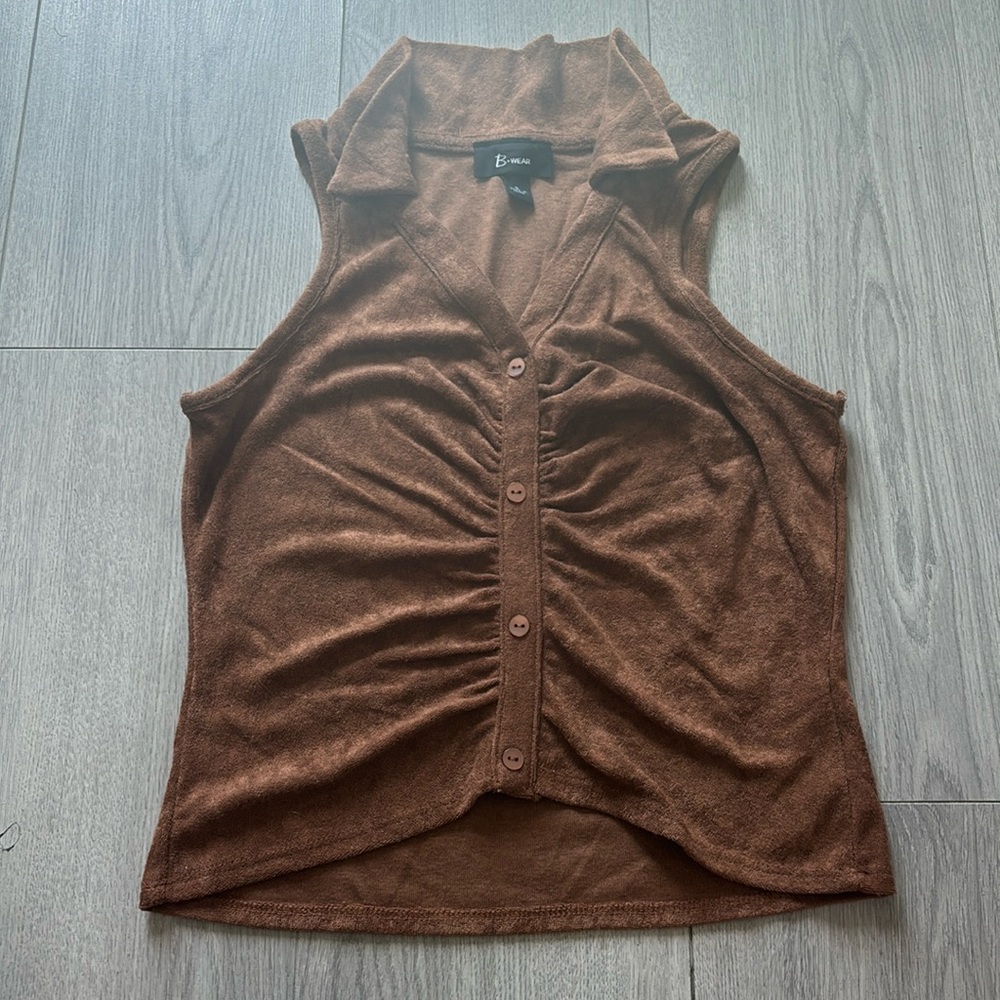 Brown Towel Tank Top